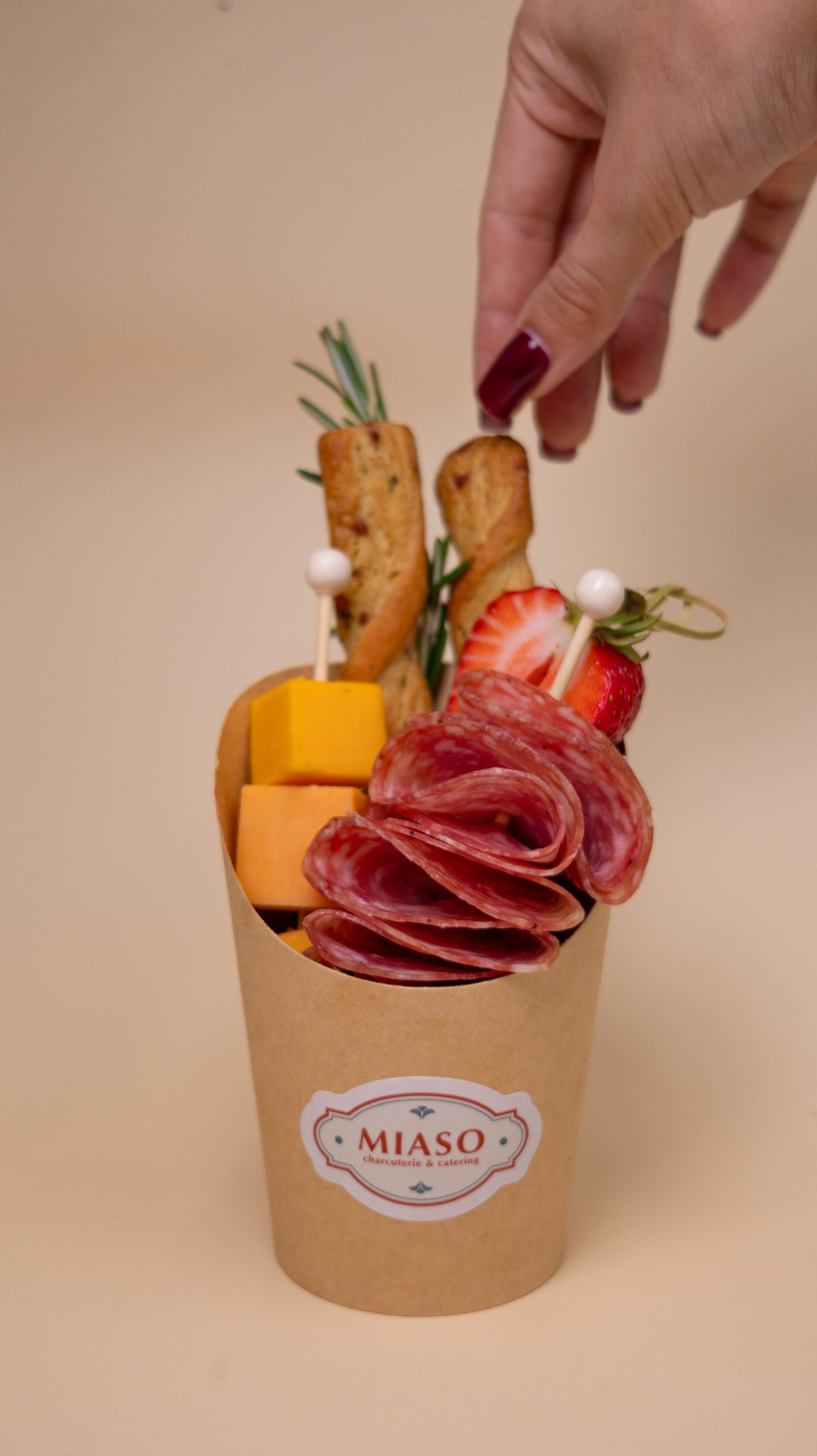 Cup 1 - Salami & Cheddar